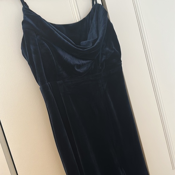 COPY - Lulus “everything I do navy blue cowl neck mermaid maxi” - Picture 3 of 5